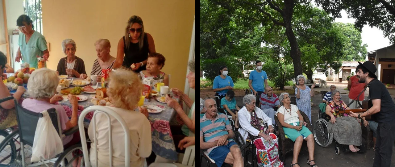 Personas mayores acogidas en la Hogar de Abuelos Nuestra Señora de Luján